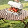 Compact Charcoal Grill for Outdoor Use with Chimney and Handle Garden Beach