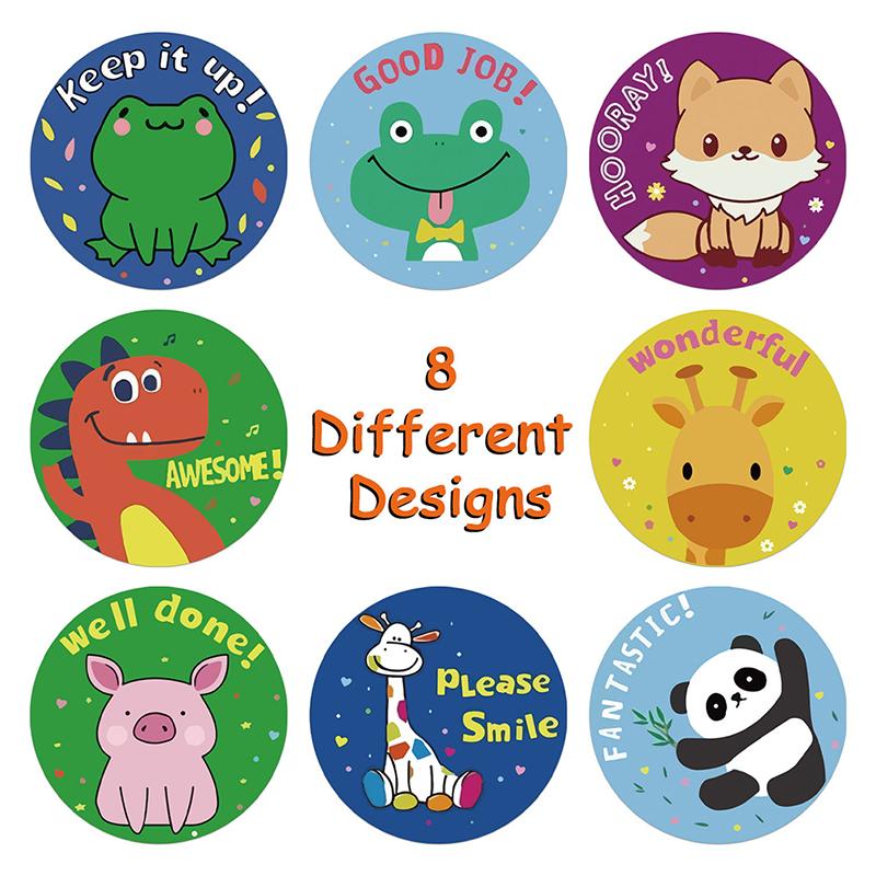 500Pcs Animals Cartoon Stickers For Kids Toys Sticker Teacher Reward Sticker