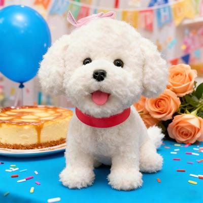 Robot Dog Realistic Plush Soft Smart Toy Touch Sensing Ai Robot Dog With Voice Mimic For Kids Boys Girls New Year Birthday Gifts