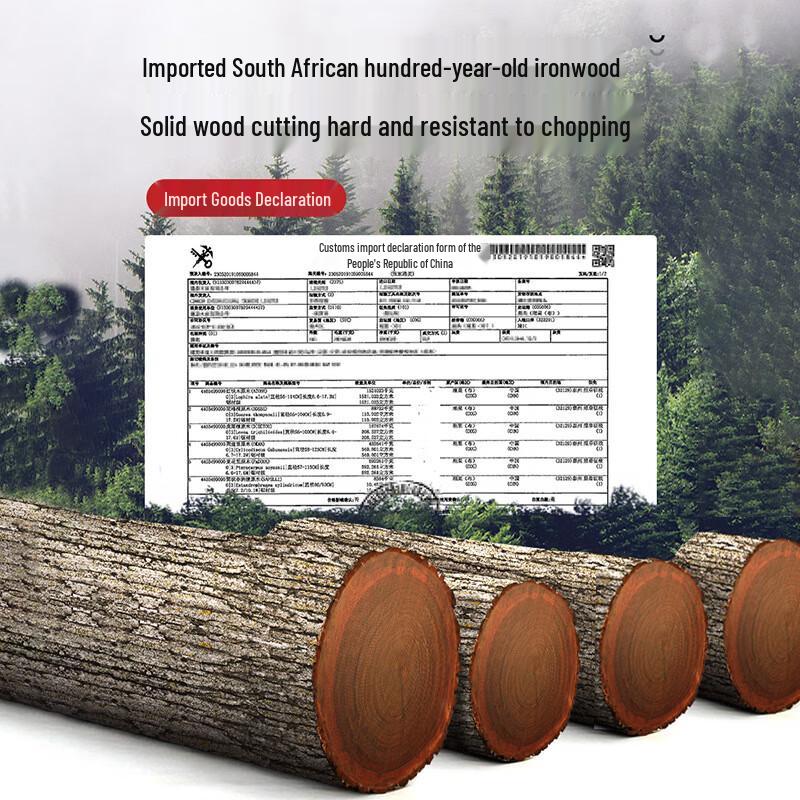 Hengxi Ironwood massief houten snijplank met U-vormig handvat