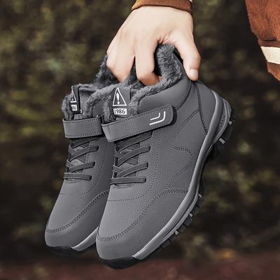 Heren Waterdichte Outdoor Laarzen Winter Warm Populair Schoeisel Heren Suède Casual Sneeuw Pluche Warme Schoenen Leer Wandelschoenen Jagen