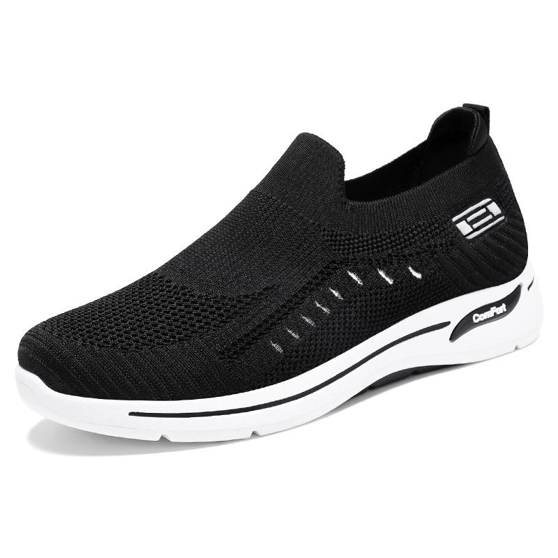 Shoes Men's Casual Shoes Versatile Men's Shoes Lazy One-pedal Single Shoes Flying Woven Old Beijing Cloth Shoes