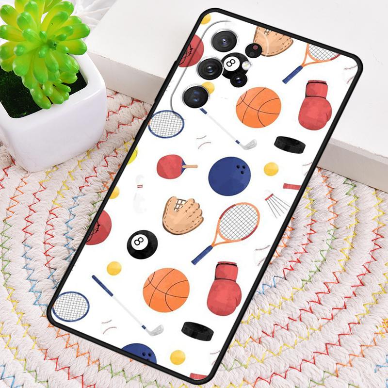 Tennis Pattern TPU Phone Case For Samsung Galaxy Note 10 Pro S26 S25 S24 S23 S22 Ultra Plus S21 FE S20 Shockproof Cover