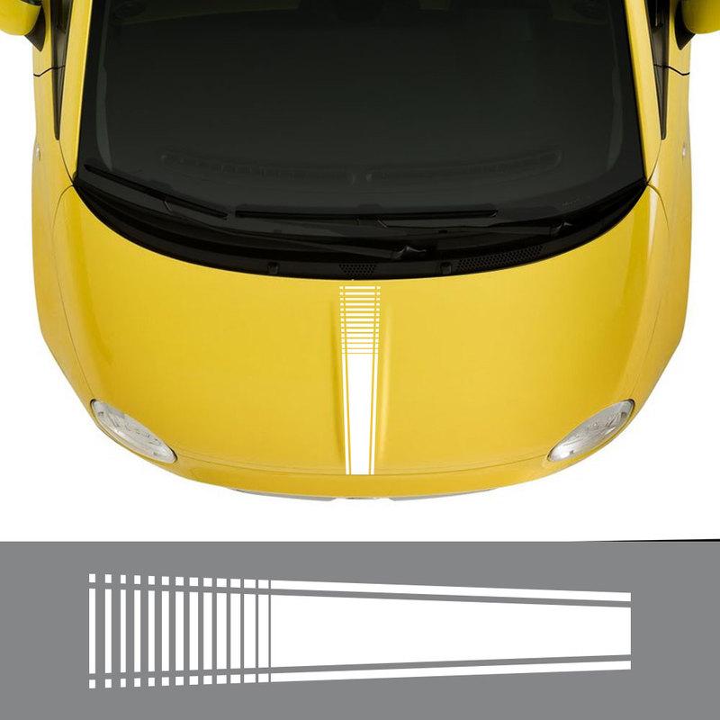 Naklejki na maskę samochodu Dla Fiat 500 Abarth Auto DIY Paski Dekoracja Stylizacyjna Akcesoria Tuningowe Naklejki z folii winylowej