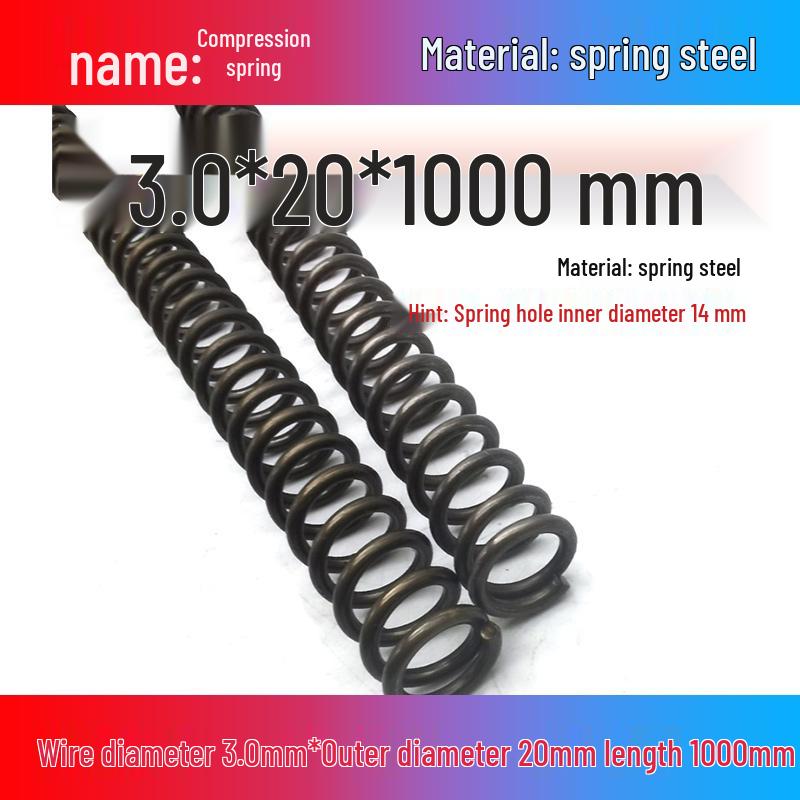 Spring Wire: 1m Long, Soft Pressure, Manganese Steel, 0.3-4.5mm Diameter, Yellow Compression Return.