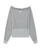UGLYSHADOW Off-Shoulder Ruffle Top (Gray)