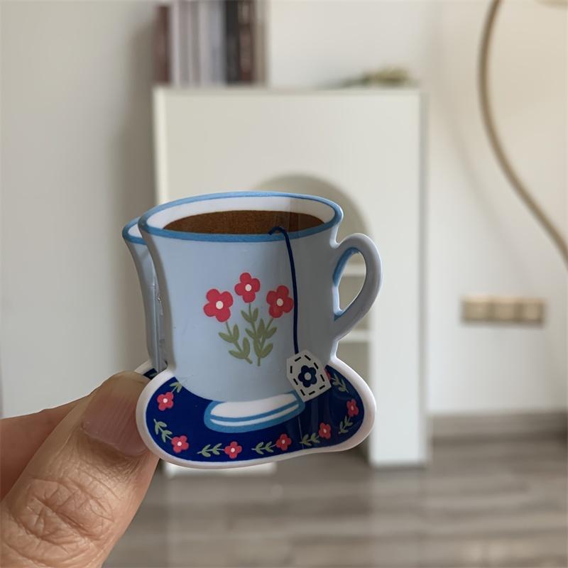 

Floral Print Coffee Cup Hair Claw Small Hair Clip Hair Additions Ponytail Clip Shark Clip Additions Holiday Gift синий