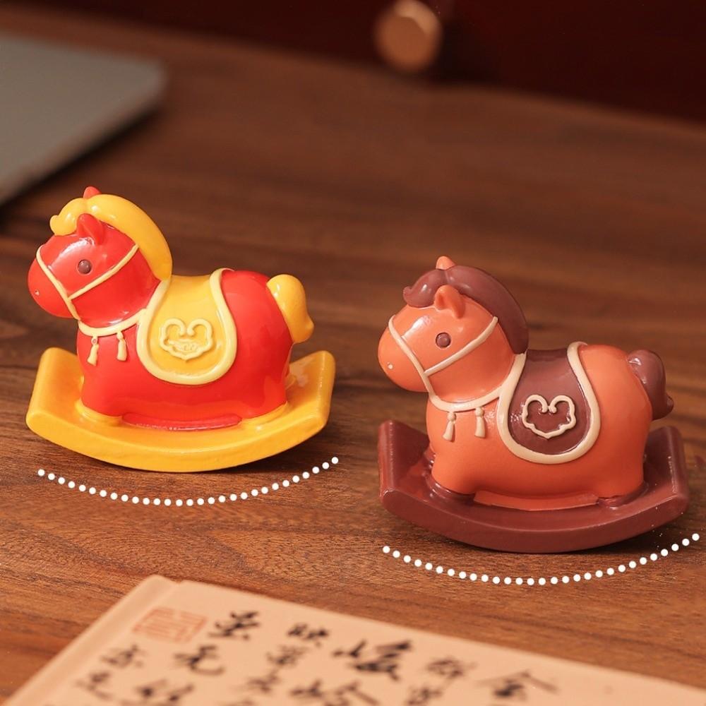 Cute Zodiac Horse Figurines Resin Horse Figures Ornament  Chinese New Year