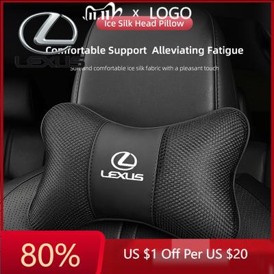 2026 Autocollants Intérieurs Chauds Soie Glacée Siège de Voiture Appui-tête Oreiller de Nuque Accessoires Pour Lexus F SPORT ES RX NX LS UX LM LX GX LC