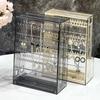 Transparent Jewelry Storage Box Earring Organizer Necklace Ring Stand Acrylic Holder Large Women Trinket Boxes Display Case