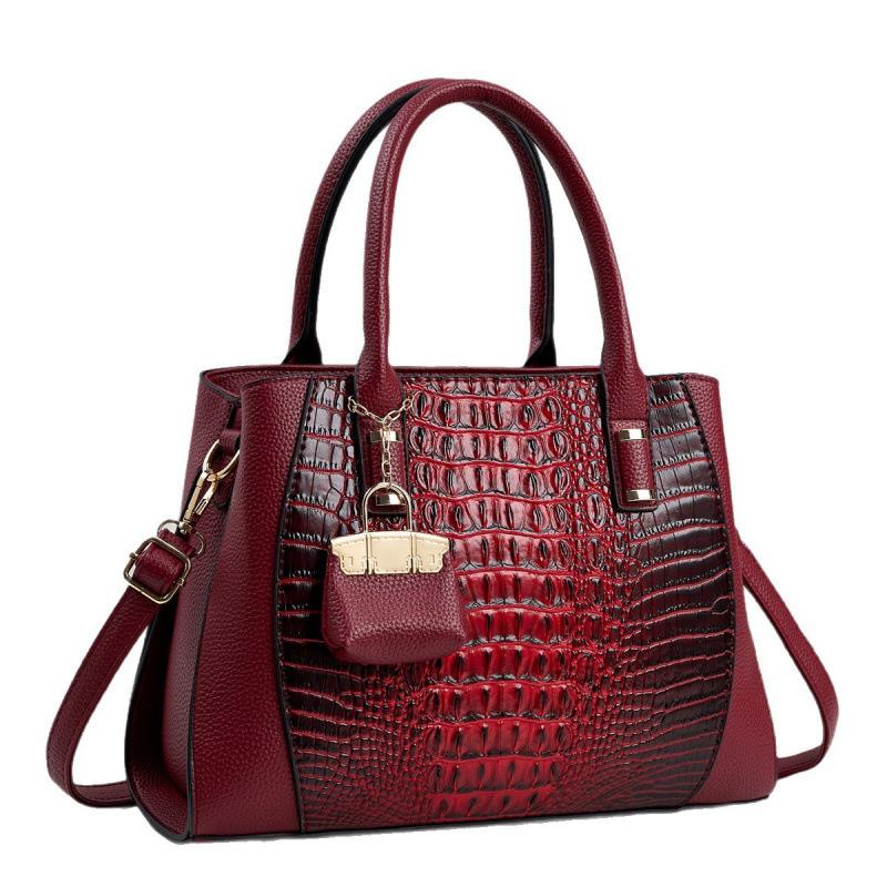 Women New Crocodile Pattern Handbag Luxury Shoulder Crossbody Bag Ladies Fashion Handbag