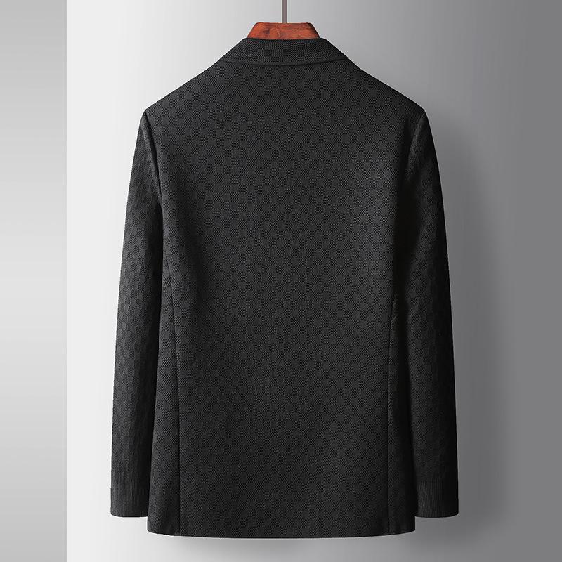 Autumn and Winter New Knitted Shaker Single West Light Luxury Business Convenience Black Suit Jacket
