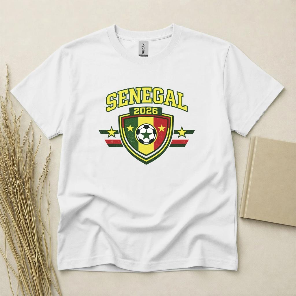 Senegal 2026 Football Fan Children's Children's Children's T Children's T-shirt Soccer Supporters Gildan Cotton Family Top