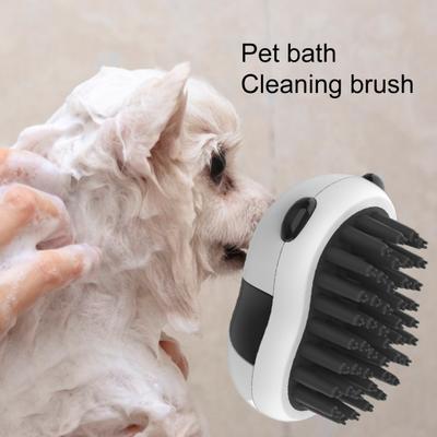 Spazzola per la Pulizia degli Animali Domestici Uso Asciutto e Bagnato Comoda Resistente all'Usura Silicone Forma Panda Pet Gatto Toelettatura Massaggio Spazzola Forniture per Animali Domestici