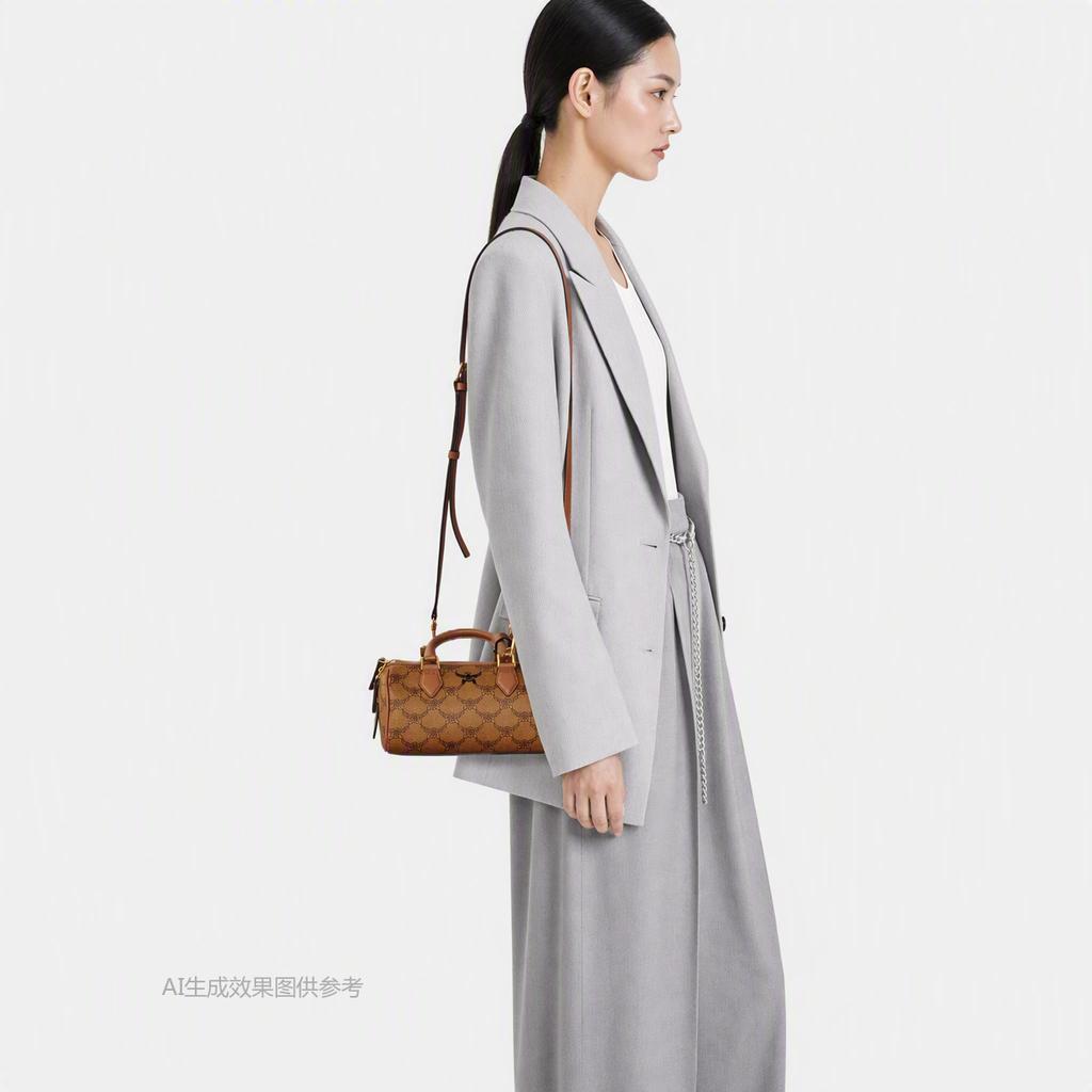 [Pre-Owned] Ella Lauretos Aw24 Monogram Coated Canvas Boston Bag Crossbody Tote Mini - Excellent #1YEHAA5