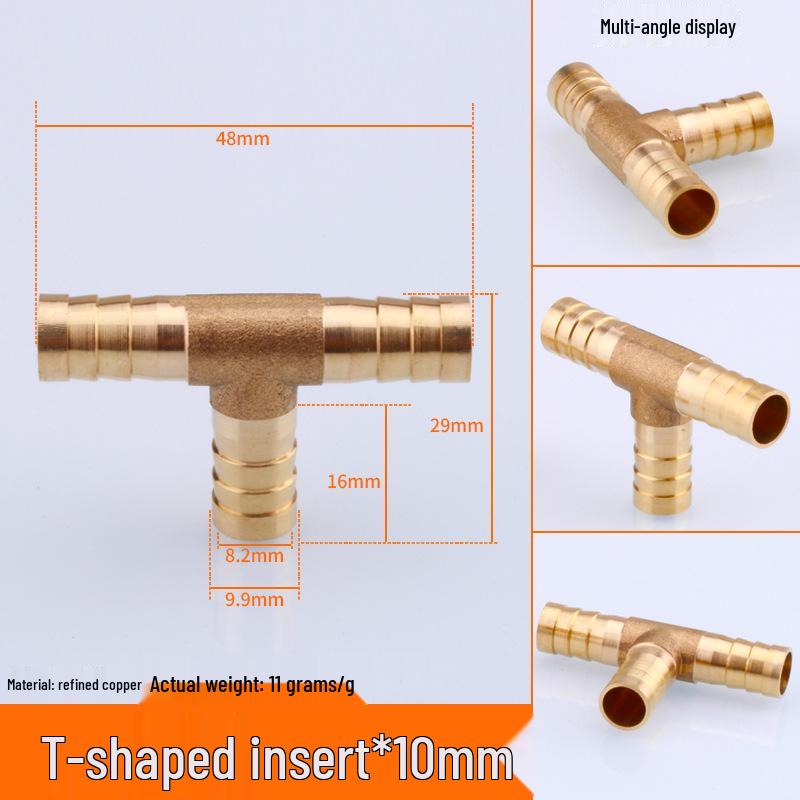 Miedziana Pagoda Trójnik Typu Y Dysza do Rury Gazu Ziemnego, Zielona Głowica, Dostępna w Rozmiarach 6/8/10/12.