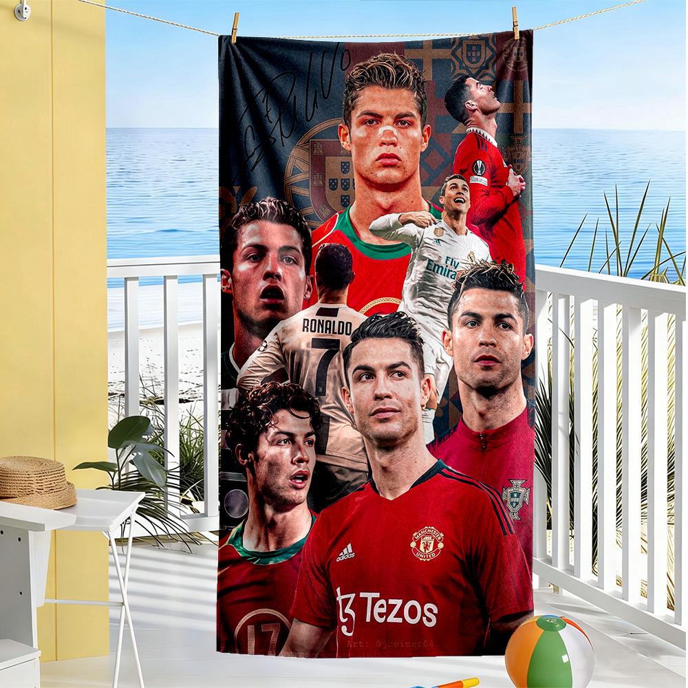 Cristiano Ronaldo Beach Towel Quick-Dry Soft Microfiber Comfortable Lightweight