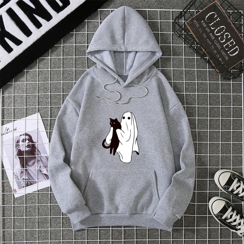 Halloween pattern printed autumn and winter men s and women s hoodies for casual outdoor street sports XL