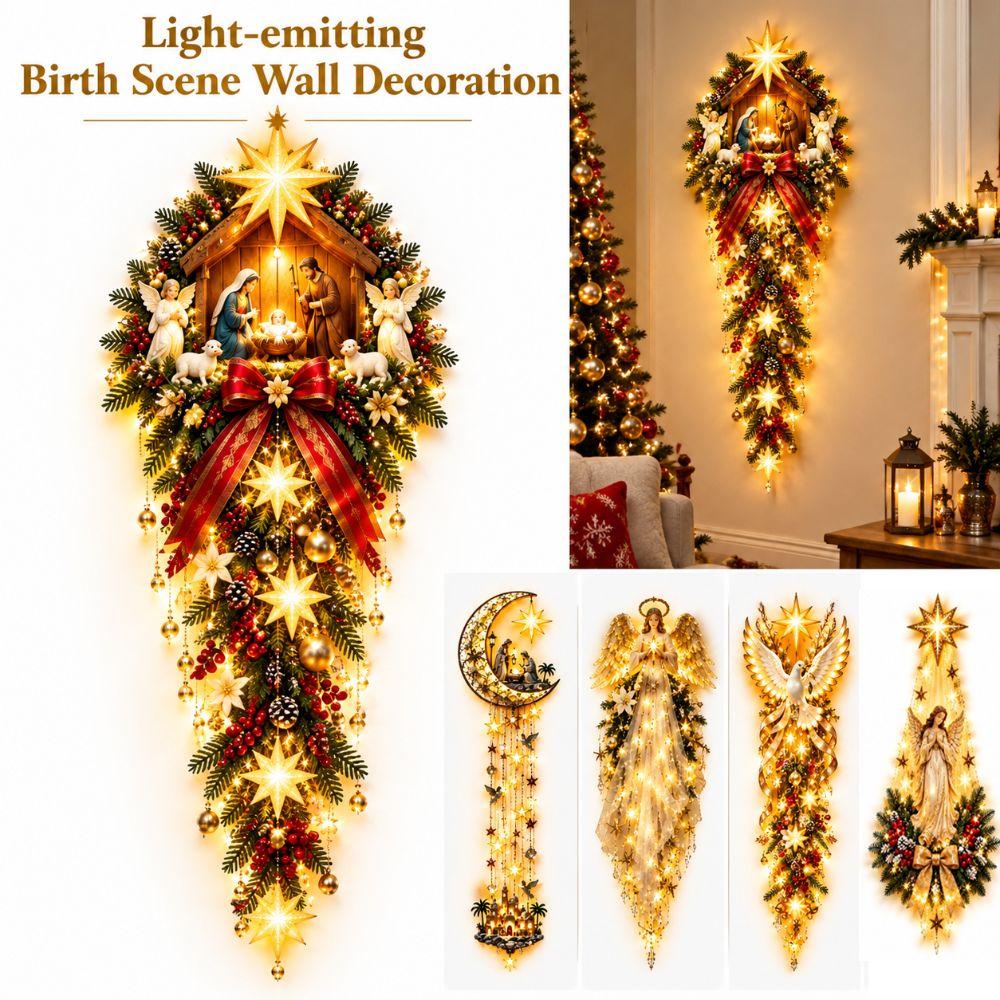 Warm White Lights Light-emitting Birth Scene Wall Decoration Home Indoor Decor