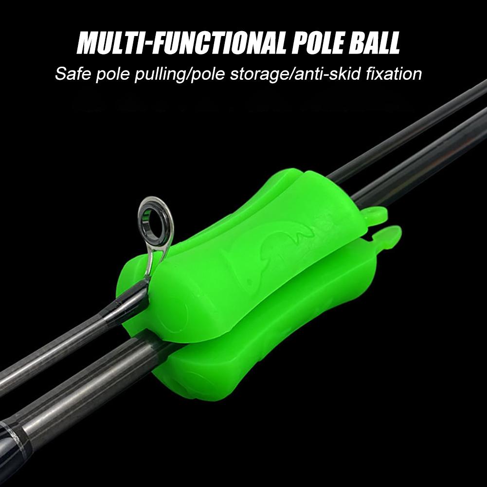 Fishing Rod Tie Fastener Multifunctional Fishing Rod Holder Protector Ball Anti-Collision Portable Reusable Binding Fishing Tool