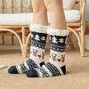 Christmas Fuzzy Socks Womens Winter Thermal Warm Floor Sock Soft Female Home Indoor Gifts Non Slip Grip Slipper Sock Fluffy