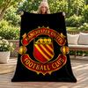 FC Manchester Blanket Flannel Blanket Soft Cozy Plush Throw for Sofa Bed Lightweight Home Decoration Gifts for Christmas Various Holidays