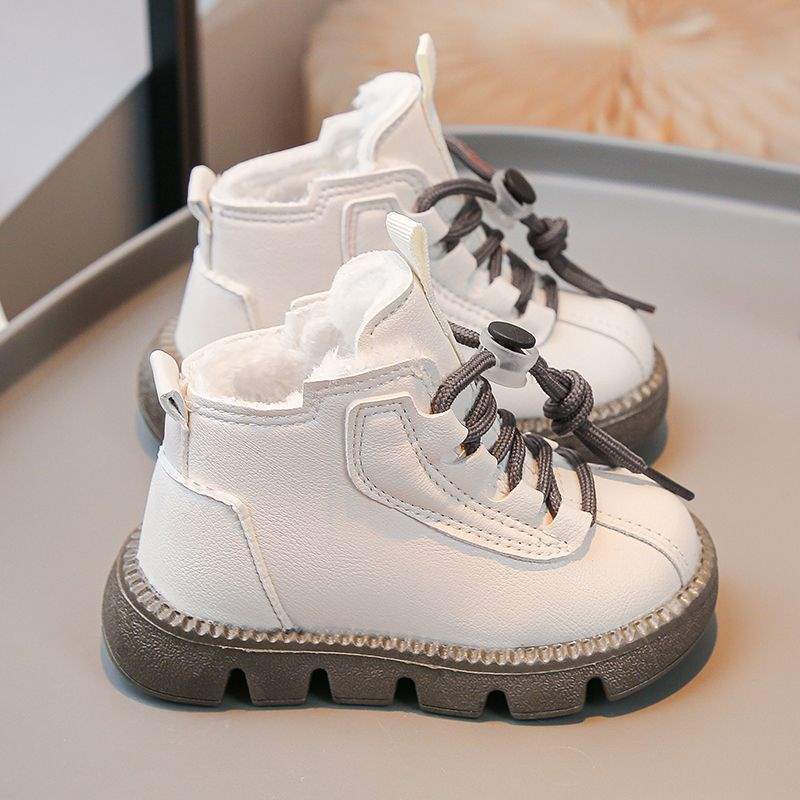 Children's Shoes 2025 Winter Shoes Extra Thick Girls Snow Boots Piled Thickened Baby Cotton Boots Boys Martin Boots