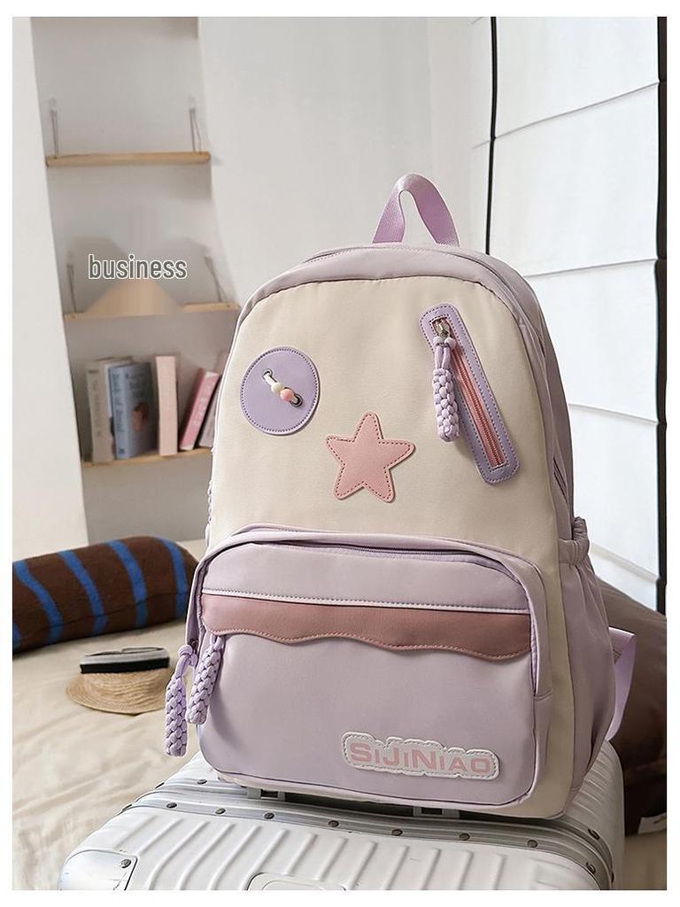 Korean-Style Cartoon Backpack: Lightweight, Waterproof, Large Capacity for Elementary Students