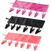 TamBee Travel Hangers Foldable for Suitcase Clothespin Travel Portable Folding Clothes Drying Hanger with 6 Clips Pack of 3 (Black, Red, Rose Red)