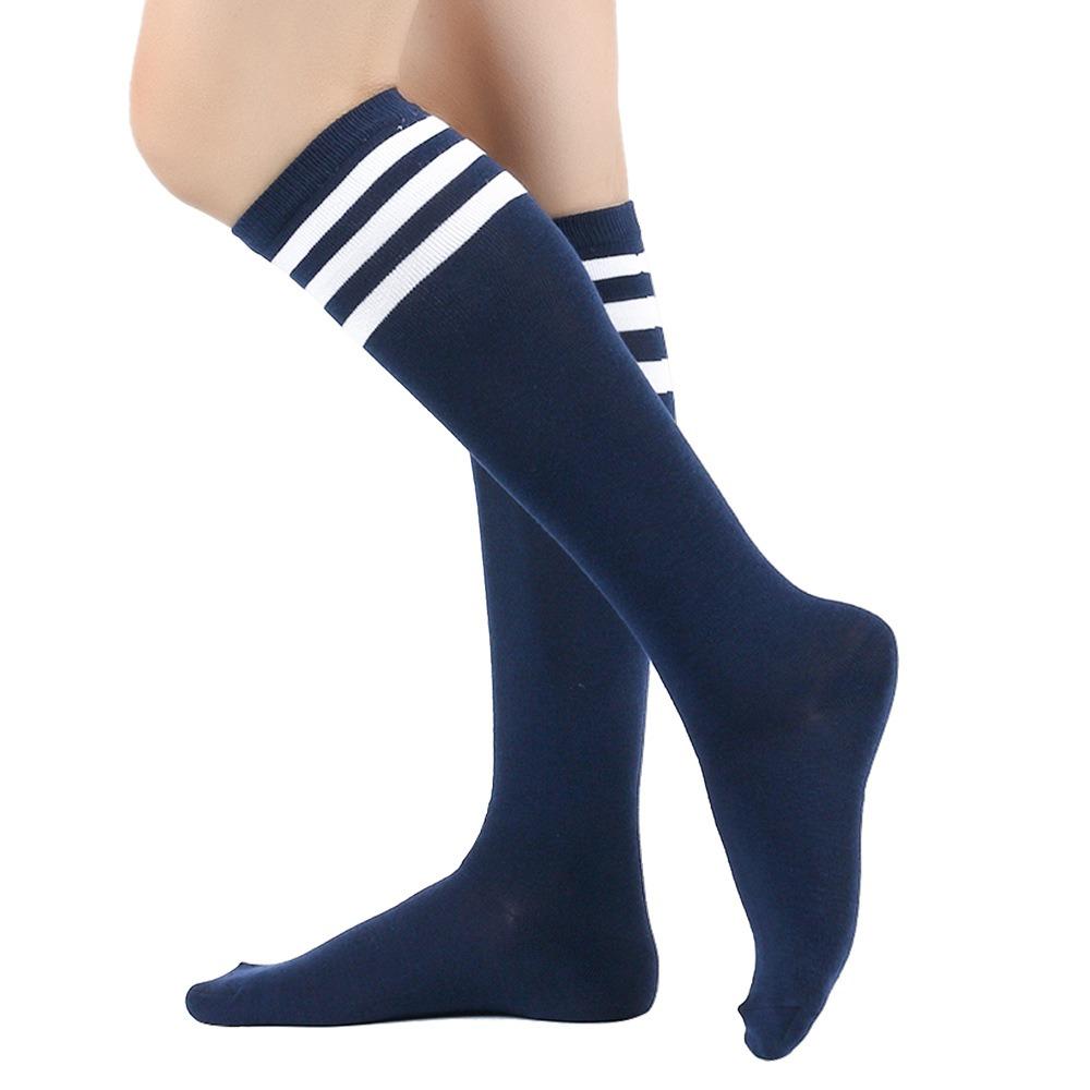 Black White Striped Long Socks Women Sexy Over Knee Thigh High Socks Over The Knee Stockings Ladies Girls Warm Long Tube Socks
