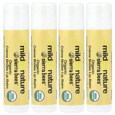 Sierra Bees™, Organic Lip Balm, Crème Brûlée, 4 Pack, 4.25 G (0.15 Oz) Each
