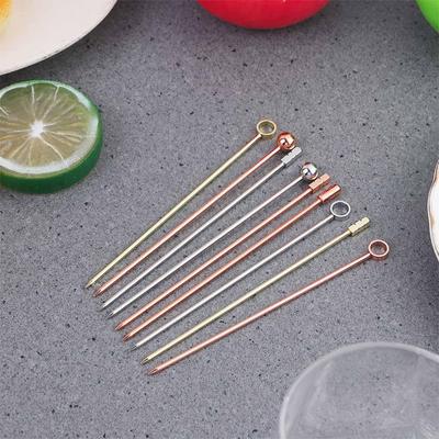 Stainless Steel Kitchen Tools Decoration For Drinks Cocktail Picks Toothpicks Fruit Sticks Fruit Fork