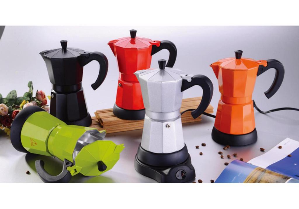 Portable Electric Moka Pot with European Plug - Quick and Convenient Home Coffee Maker