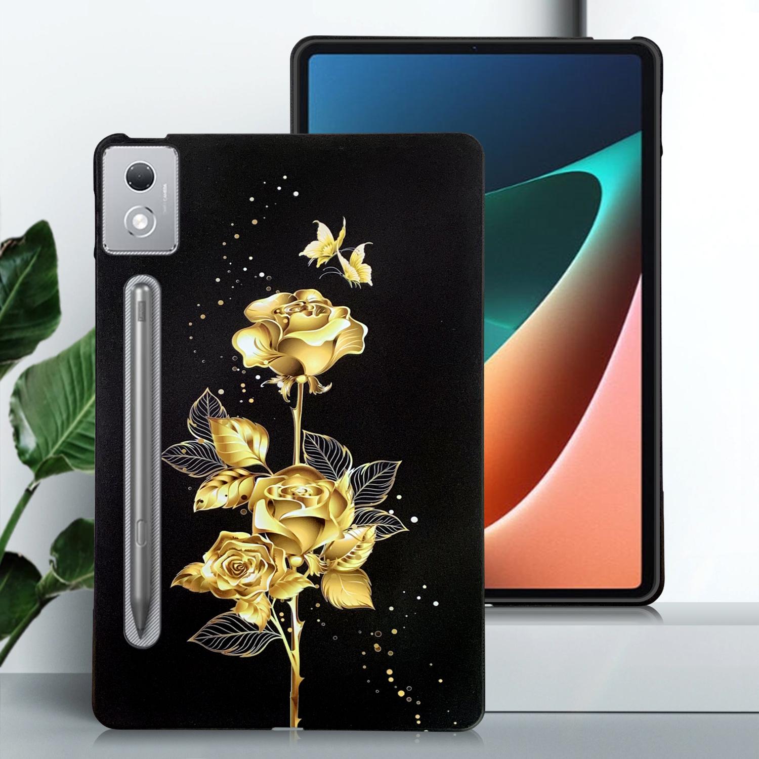 

For Lenovo Tab P12 Pro 12.7 2025/Xiaoxin Pad Pro 12.7 (2025) TPU Case Pattern Printing Slim Tablet Protective Cover Butterfly Wreath