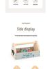 Children's Wooden Tool Box: Educational Workbench Toy for Boys with Simulation Repair, Screw, Nut Disassembly & Assembly Activity.