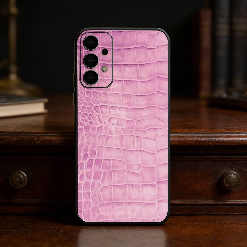 Krokodilleder Handyhülle Für Samsung S25,24,21,22,23,30,Ultra,20,Plus,Fe,Lite,Note Weiche Schwarze Abdeckung