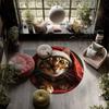Cats pattern round rug,Carpet Rug for Living Room Bedroom Playroom ,Non-slip Floor Mat,Holiday Gifts and Birthday Gifts.