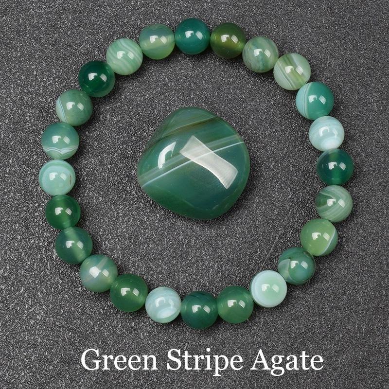 Amethyst Sunstone Lapis Lazuli Tiger Eye Handmade Agate Crystal Green Dongling Bracelet