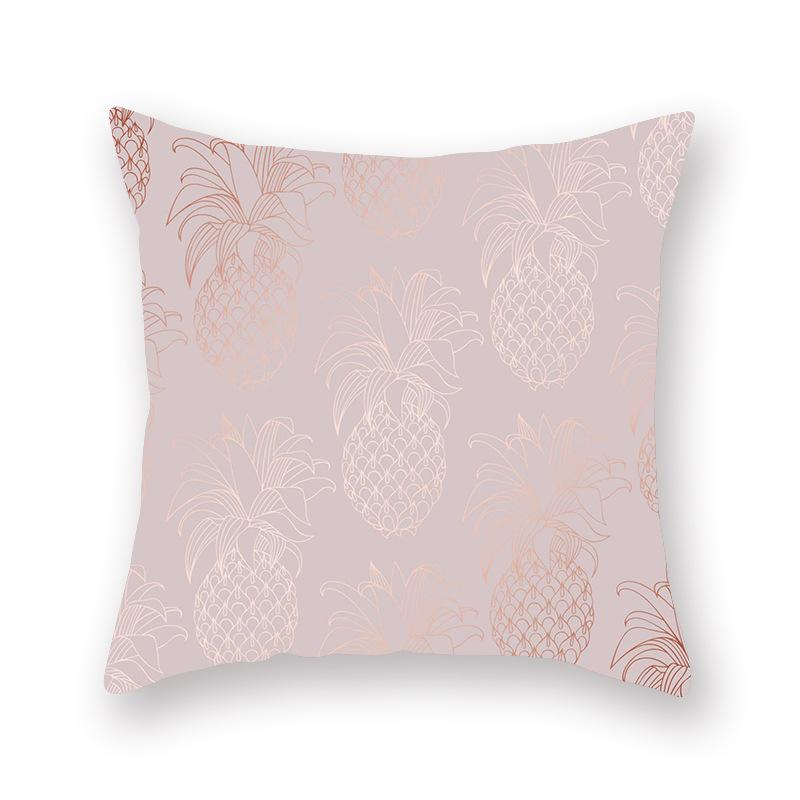Decorative Pillow Case 45*45cm Pink Gold Geometry Polyester Home Decoration Car Cushion Cover Sofa Throw Pillowcase Square
