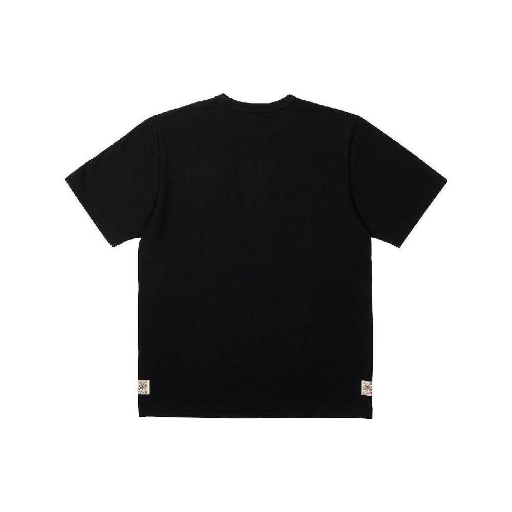 Palace X Evisu Co-Branded 3.0 SS23 Solid Color Logo Heart Print Short Sleeve T-Shirt Unisex Tops Black P24EVES005
