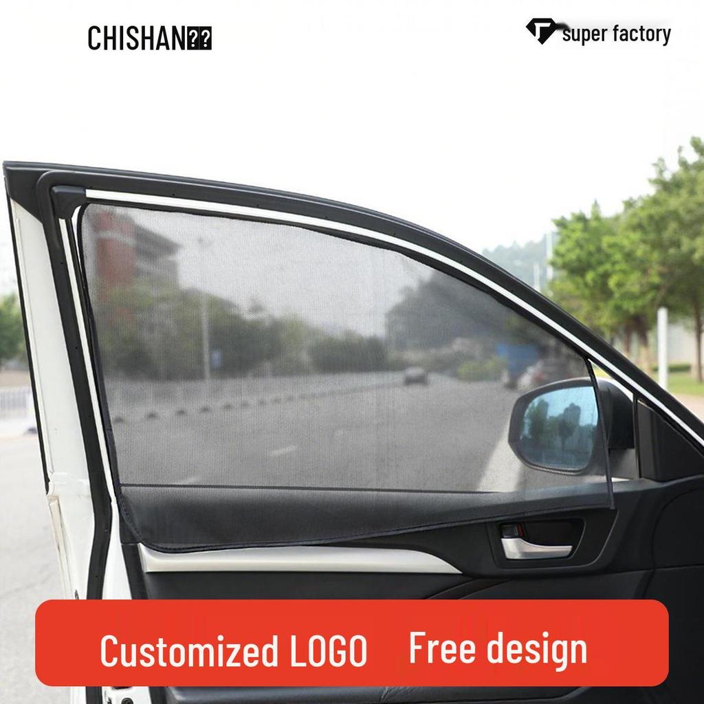 Custom Car Sunshade: Magnetic Mosquito Net & Window Mesh Block