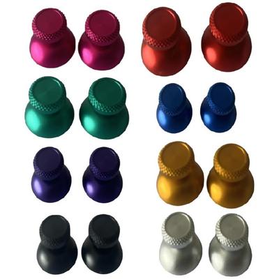 Aluminum Metal Analog Grips Stick Cover Mushroom Gamepad Rocker Caps Suitable For Controller Thumbstick Accessory 1 Pair