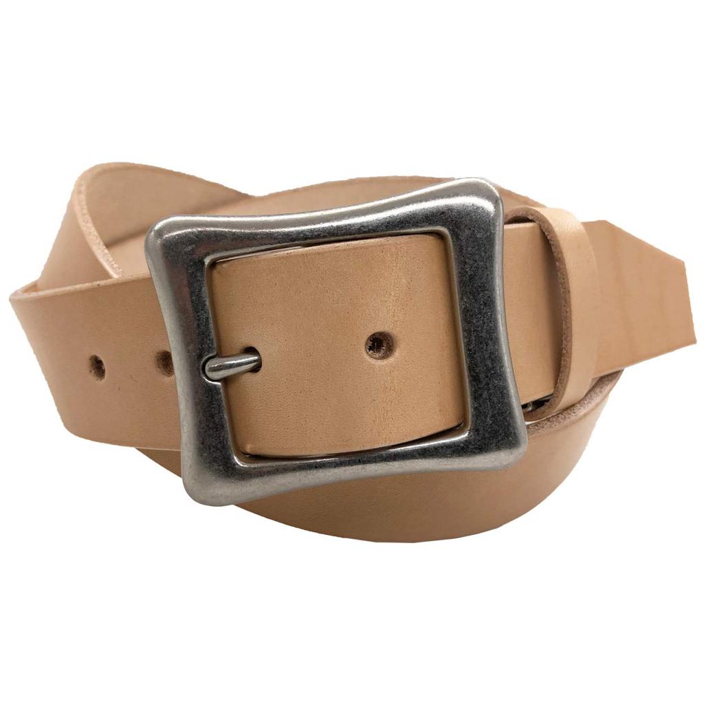 WING LEATHER Tochigi Leather 6 Genuine Cowhide Made in Solid Natural Belt, Colors, Leather, Japan, Men's, Color, Casual, 40mm, W052, Medium,