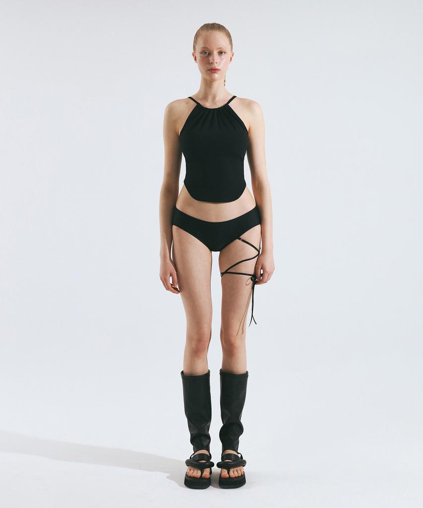 VINAJ Cross Ribbon Low Bikini Panties (Black)