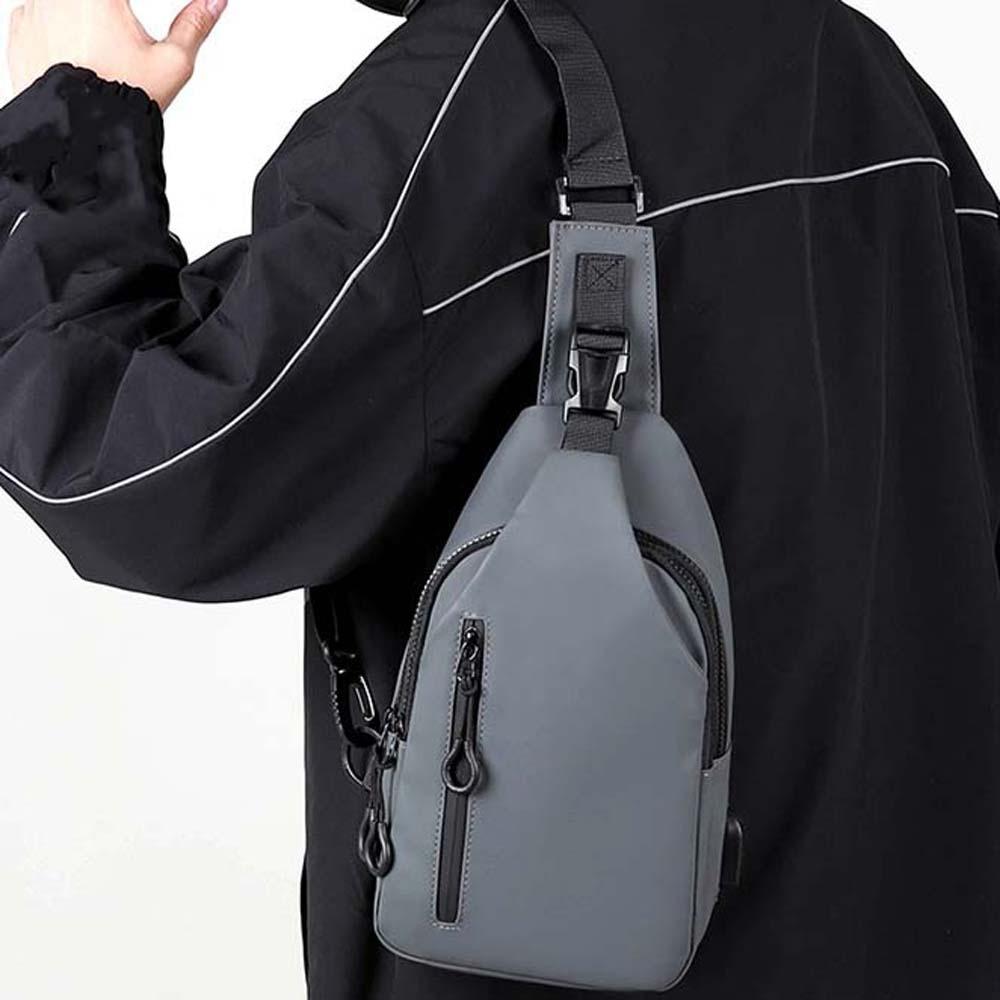 Anti-splash Water Men's Chest Bag Adjustable Strap Sports Walking Bag Outdoor Waist Bag Boys