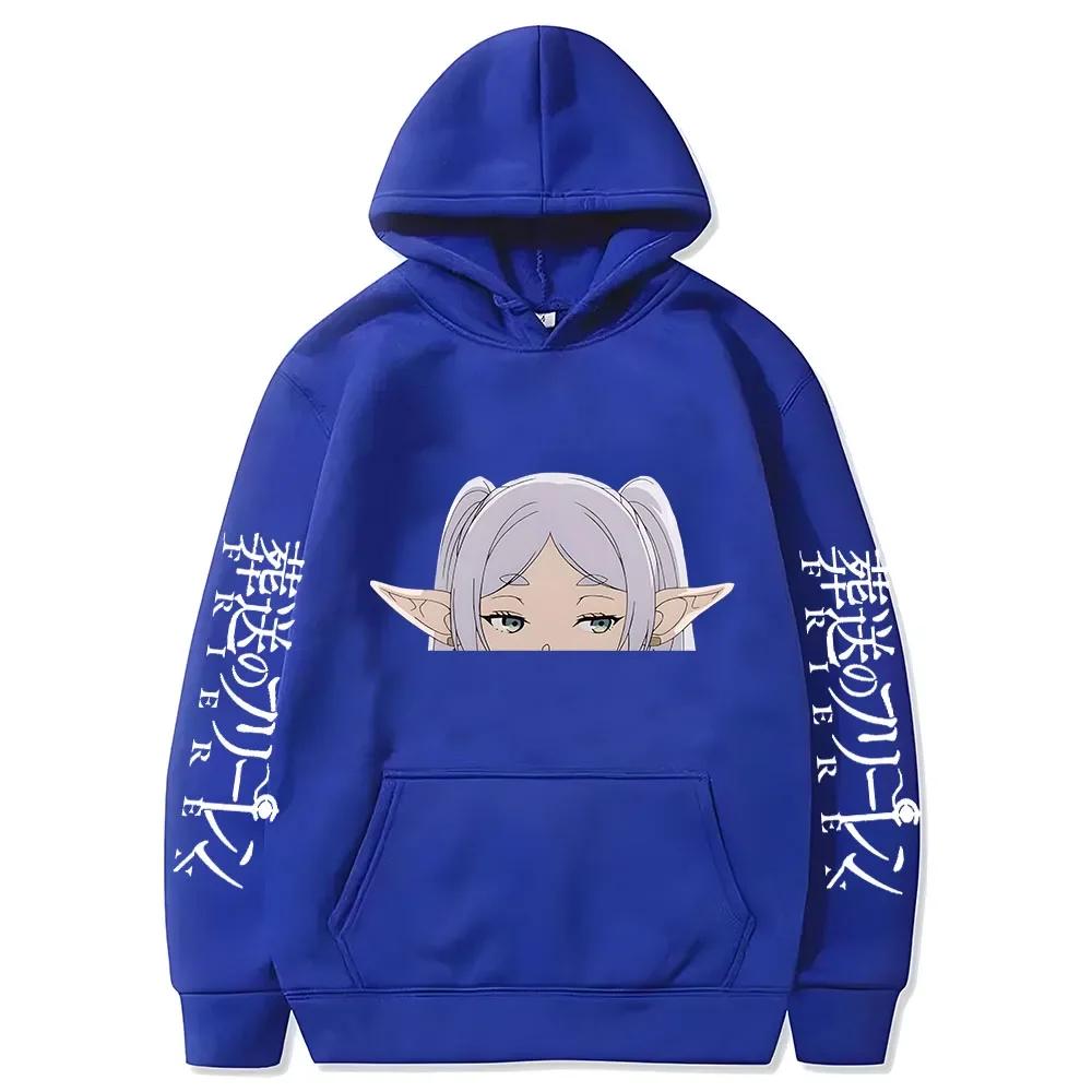 Frieren Beyond Journey's End Hoodie Women Men Unisex Long Sleeve Warm Streetwear Autumn Winter Harajuku Sweatshirts