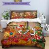 3pcs Scooby Doo's Merry Christmas Adventure Printed Quilt Set - Includes 1 Quilt Cover and 2 Pillowcases, Machine Washable - Suitable for All Sea