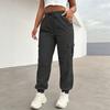 Damen 2026 Schnelltrocknende Cargo Jogginghose Hoher Bund Lockerer Schnitt Streetwear
