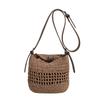 Summer fashion small bag women's bag 2025 new handmade straw bag retro high-end single shoulder messenger woven bag