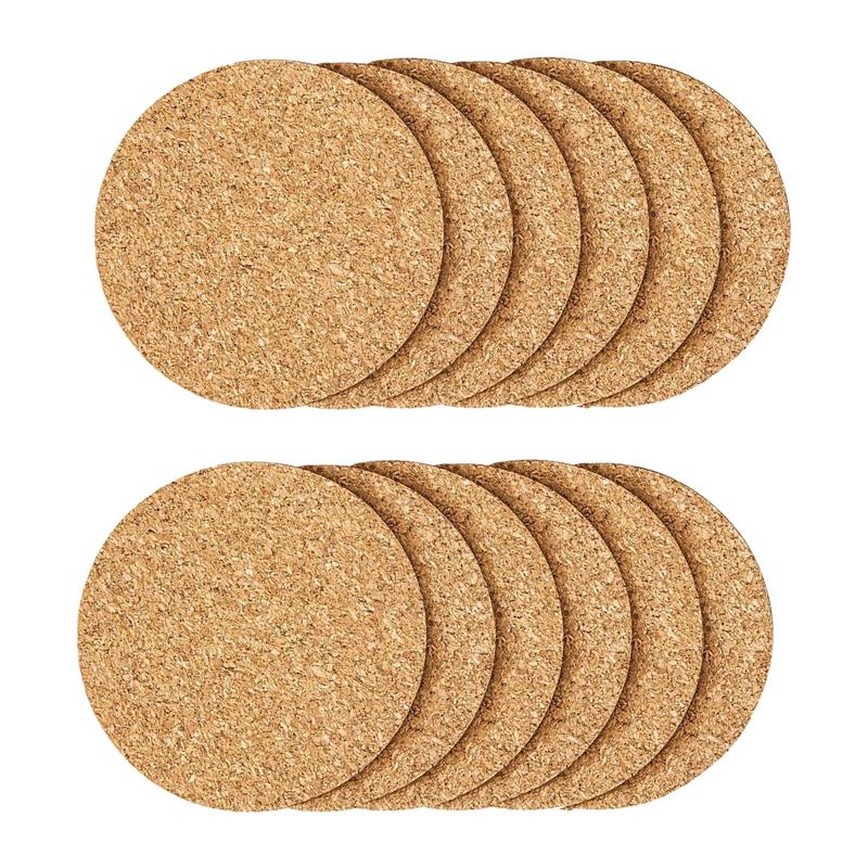12 stuks Ronde Kurken Onderzetters Antislip Kurken Onderzetter Hittebestendig Pad Thee Koffie Mok Drankhouder Tafeldecoratie Keukenbenodigdheden